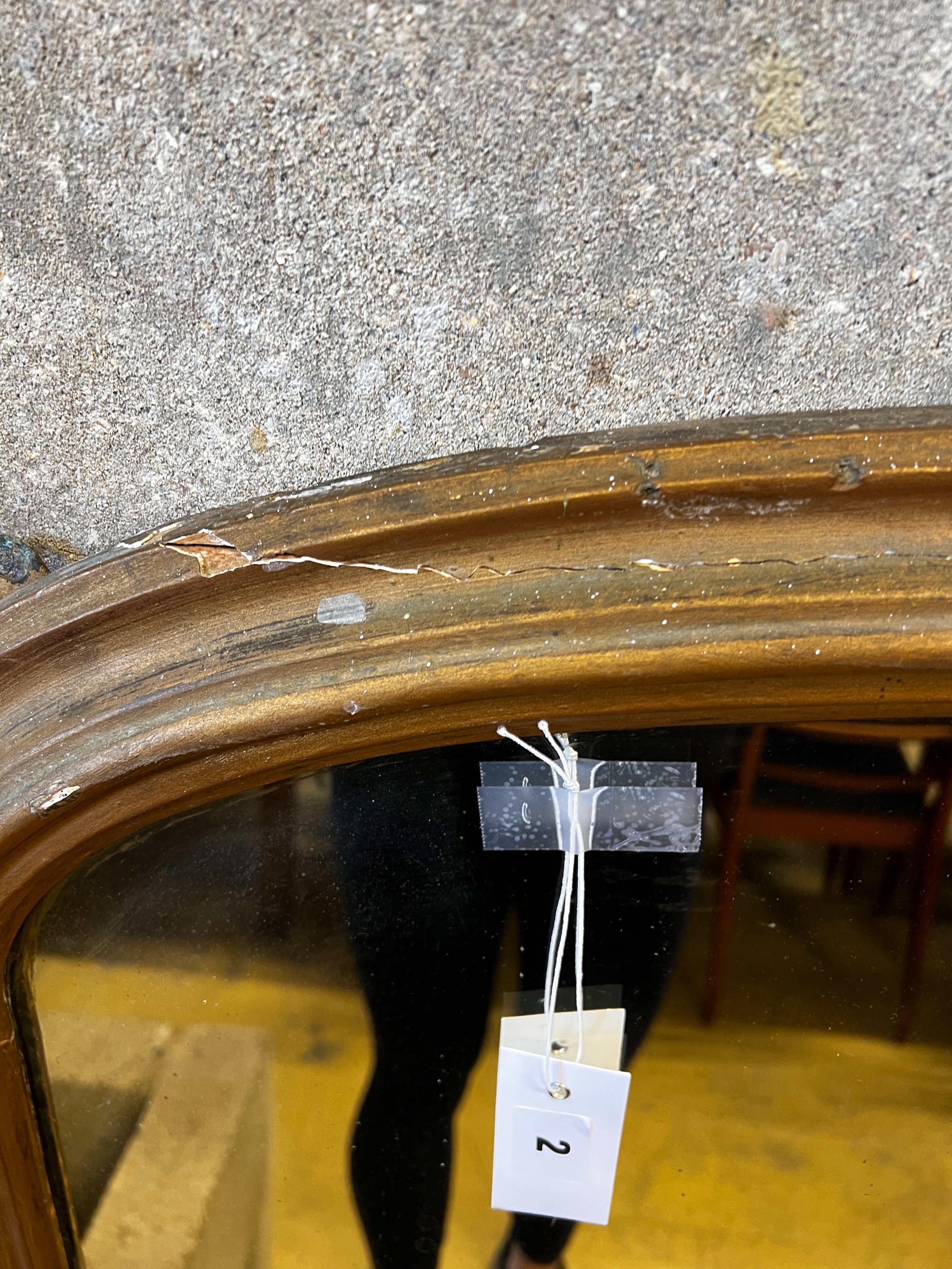 A Victorian giltwood overmantel mirror, width 108cm, height 130cm